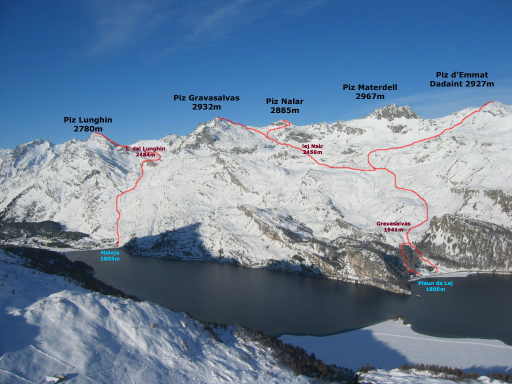 Itinerari dal Malojapass e da Plaun da Lej