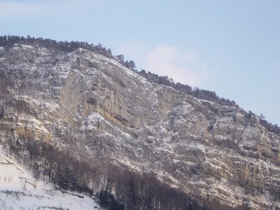 La falaise de Plagne en hiver... La falaise de Plagne en hiver...