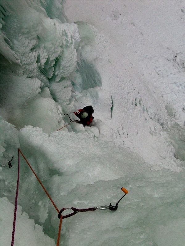 Passage clef de la cascade du Grand Clot