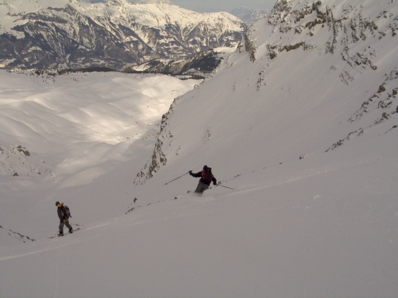 Descente dans le couloir du Faulhorn