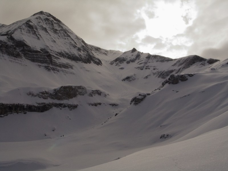 Le couloir du Faulhorn et les pentes inférieures