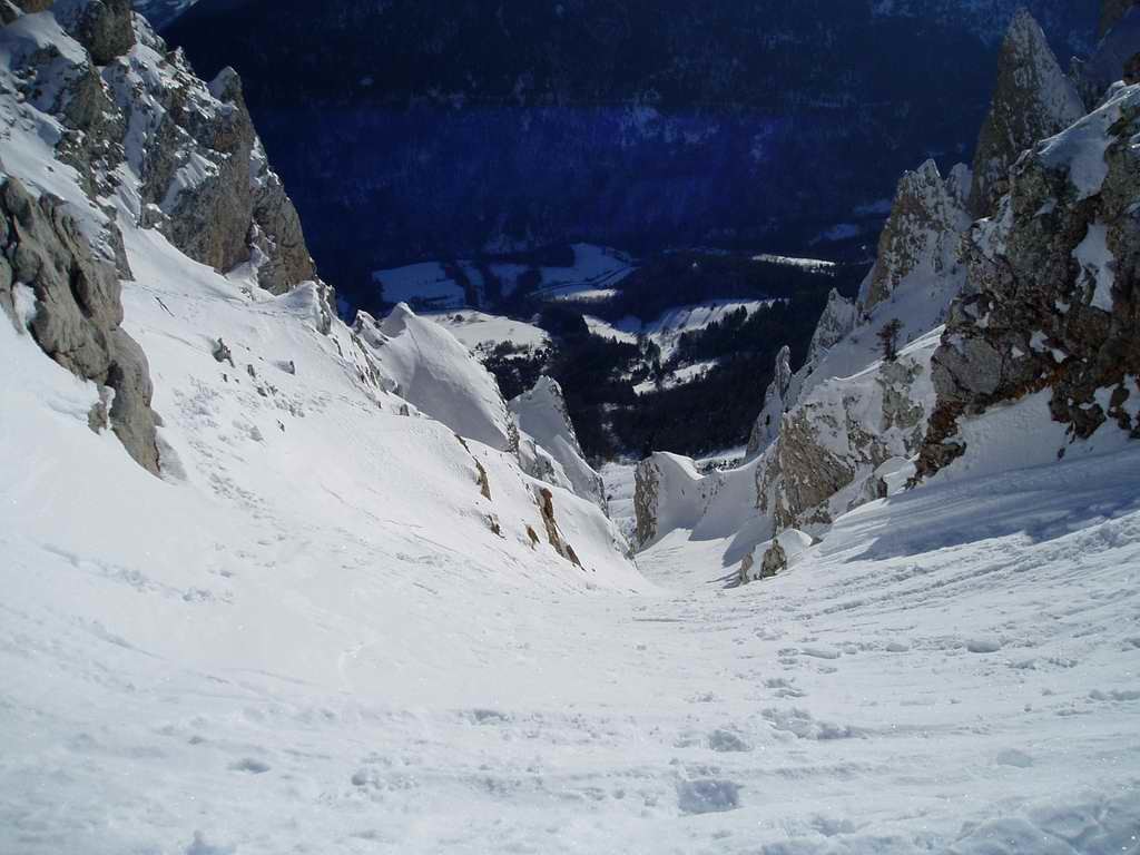 Couloir sous le pas Etoupe