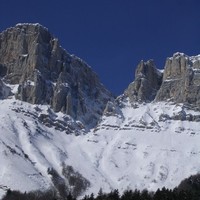 Couloir Est de la Peyrouse, débouchant au 'pas du Cognet'