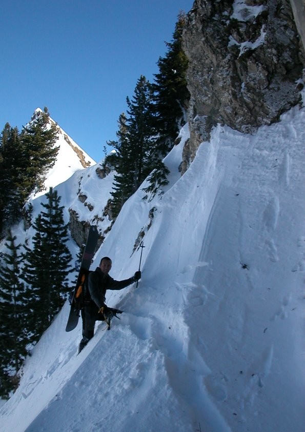 Daniel dans la face nord de Uble en super conditions