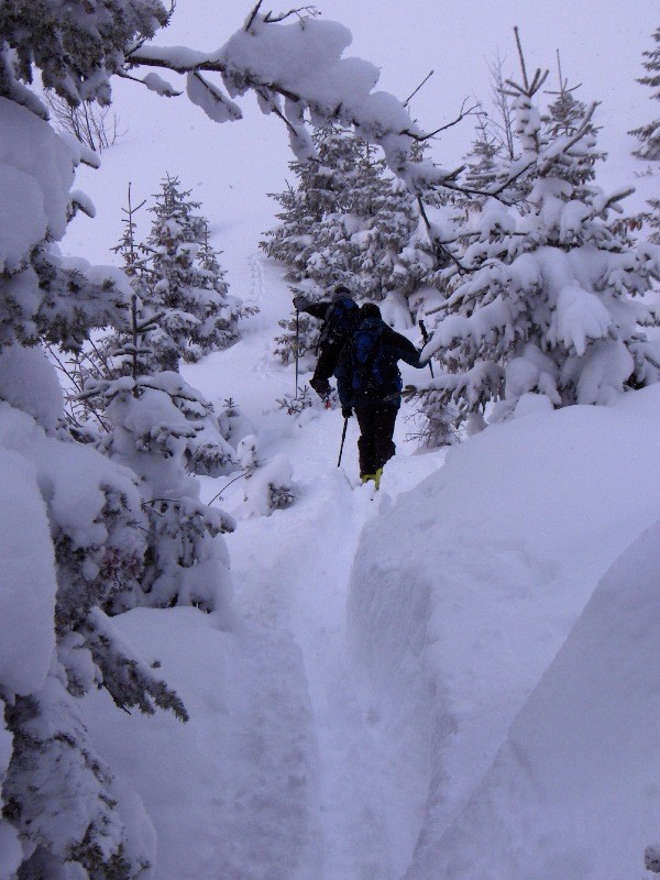 Montée au Bec Charvet - sortie du petit passage de vernes