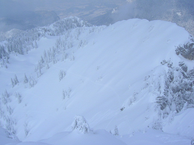 Combe Ouest du Charmant Som depuis le sommet