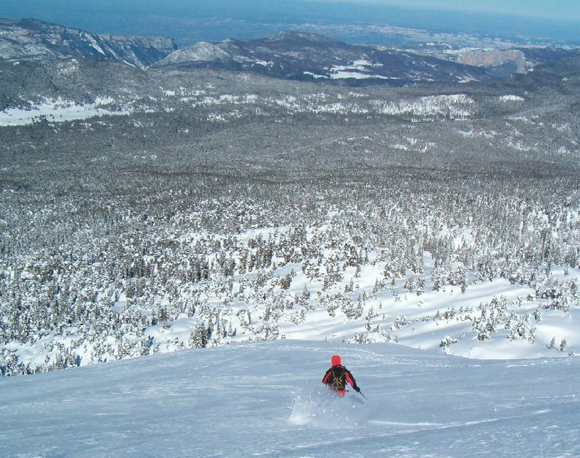 Poudreuse sur les plateaux du Vercors