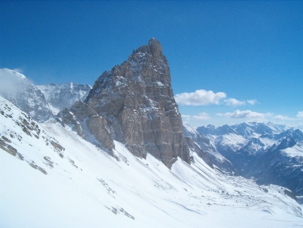Vue sur les Serus à la descente