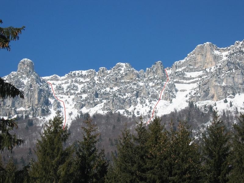 Les 2 couloirs de l'Aulp du Seuil