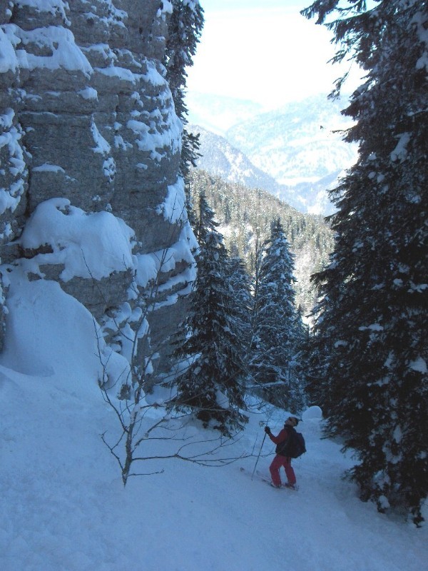 Descente du Roc d'Arguille - jonction avec la combe du Giglas