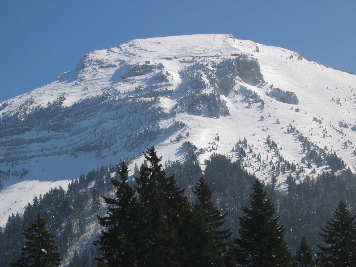 Partie supérieure de la face W de Chamechaude