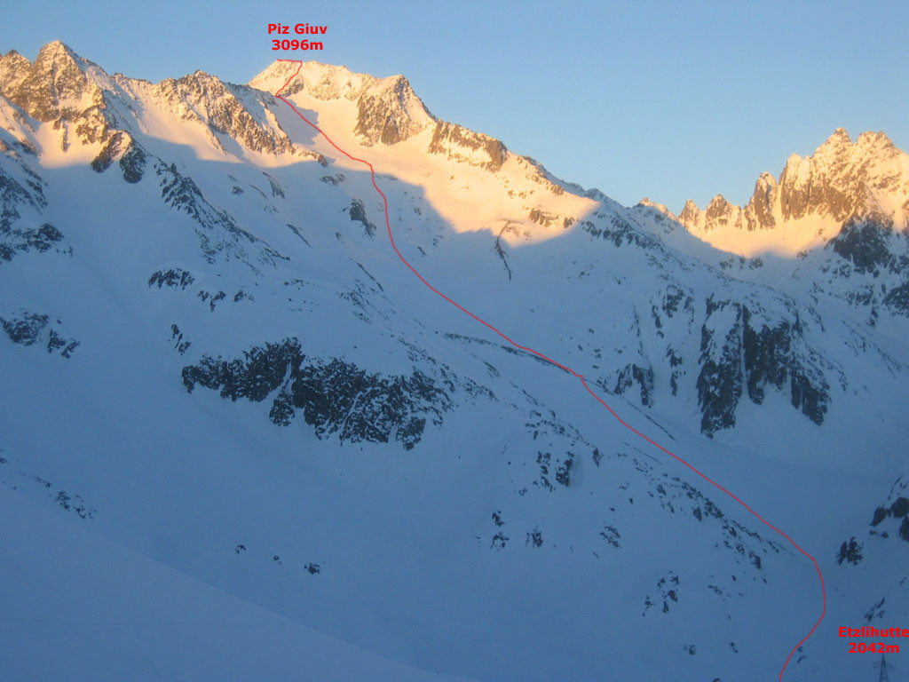 Discesa N del piz Giuv