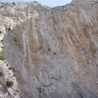 Claude et Yves Rémy lors de l'ouverture d'une nouvelle voie, Kalymnos.