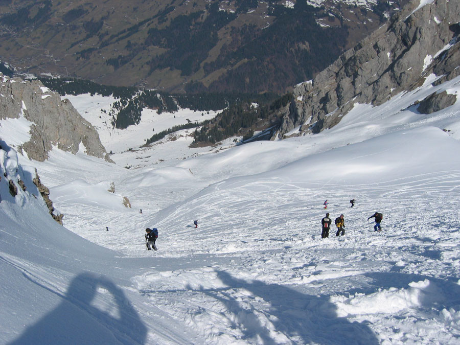 Vue plongeante sur la combe de Grd Cret