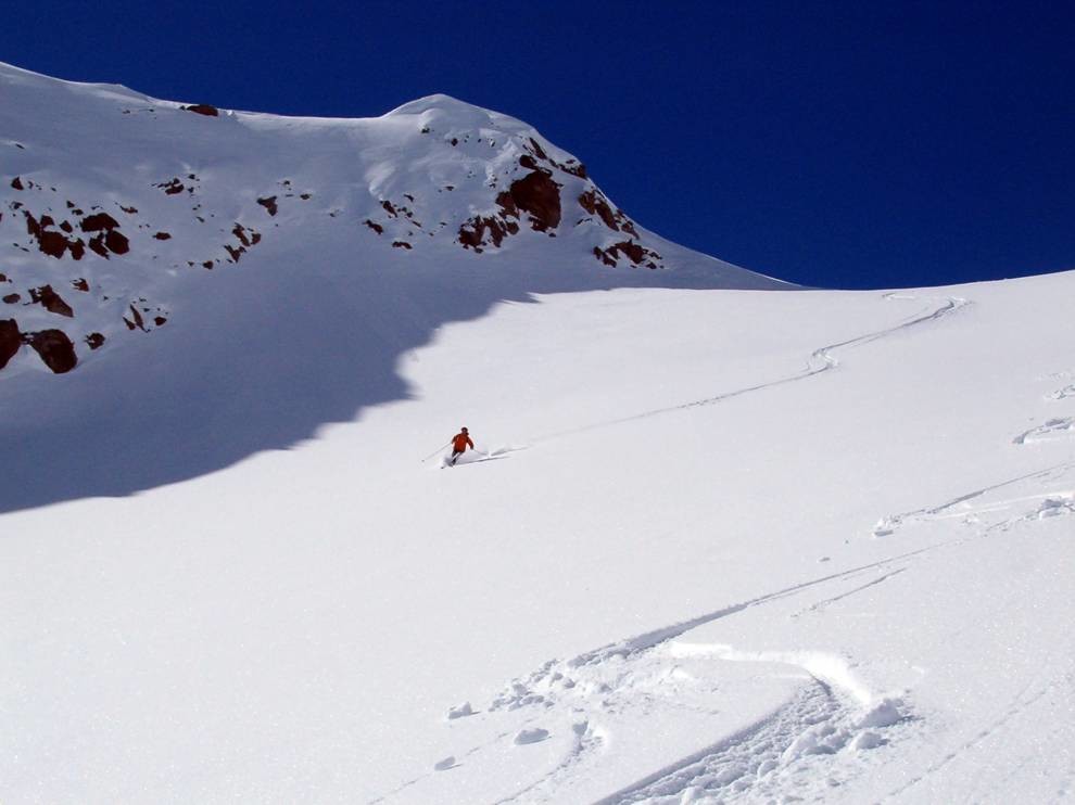 In discesa sul MuttenGletscher