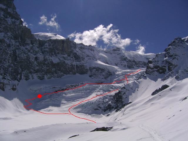 Itinéraire depuis la cabane
