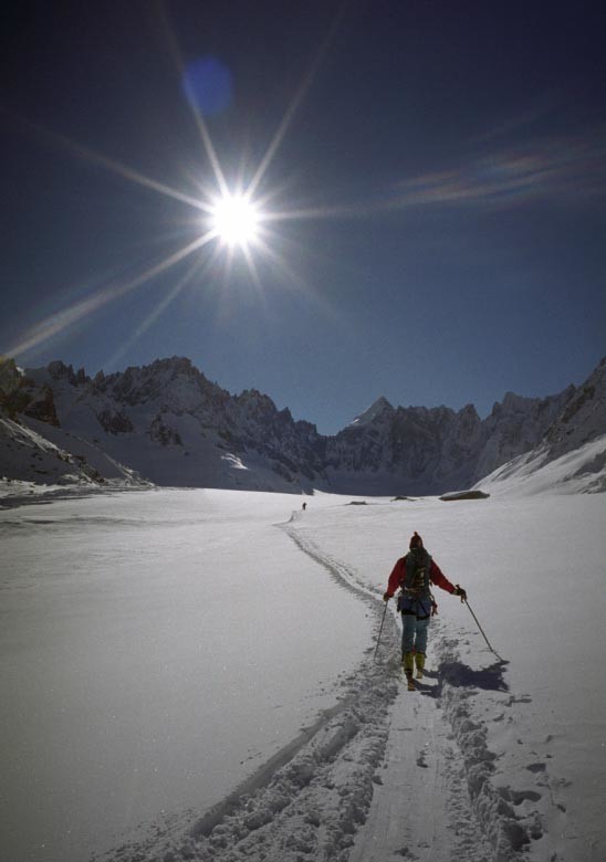 glacier d'argentière le matin
