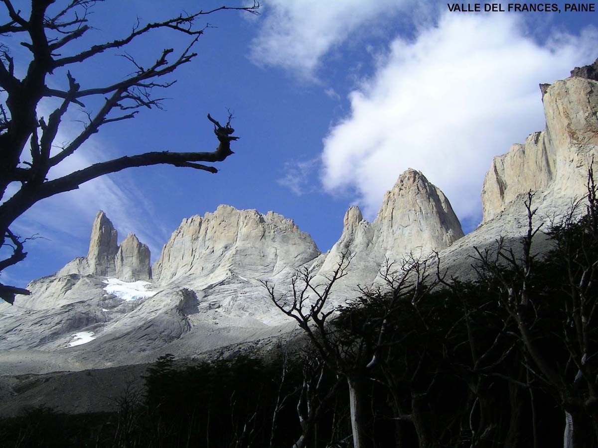 Cuernos del Paine vus du Valle Frances