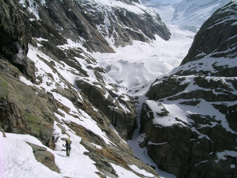 Traversée vers le verrou glaciaire