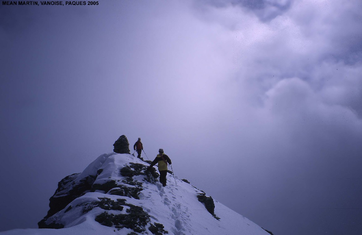 Arrivée au sommet de la Pointe de Mean Martin