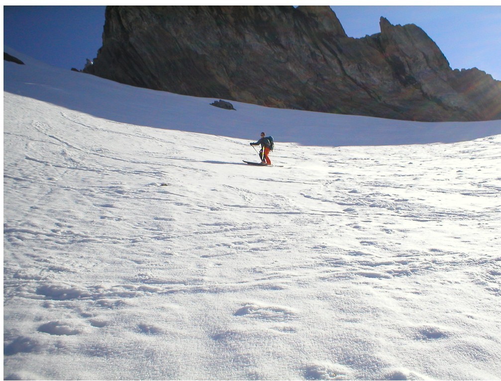 Giovanni in discesa nel Ruchen Chalen