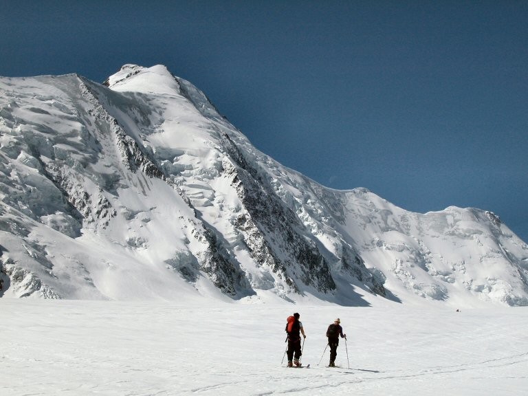 risalendo il Grosser Aletschfirn: parete nord dell'Aletschorn