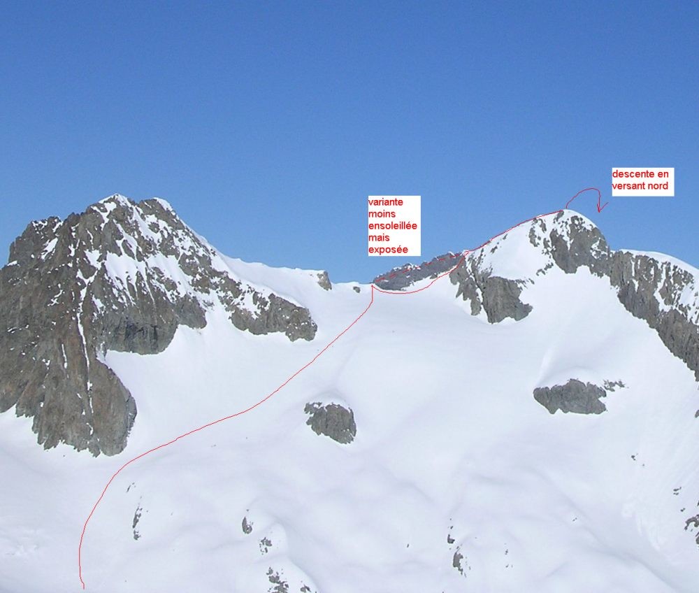 Mont Gioberney, montée par le glacier de la Pilatte