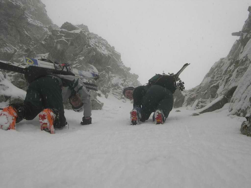 Le haut du couloir Rectiligne aux rochers de Vallorin