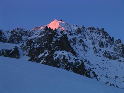 Premiers rayons de soleils sur la Calotte des Agneaux