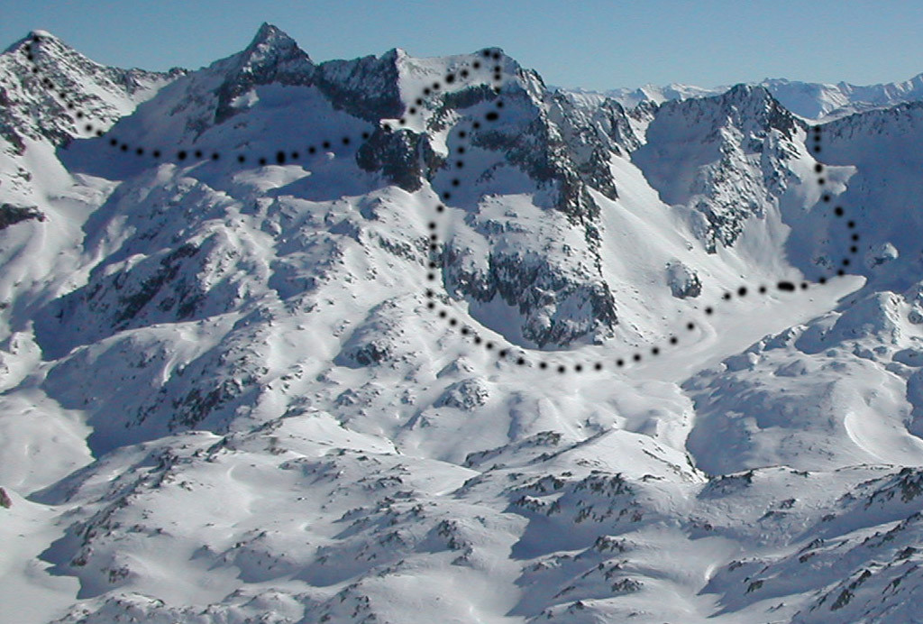 Tour de la pyramide, partie en versant Ouest