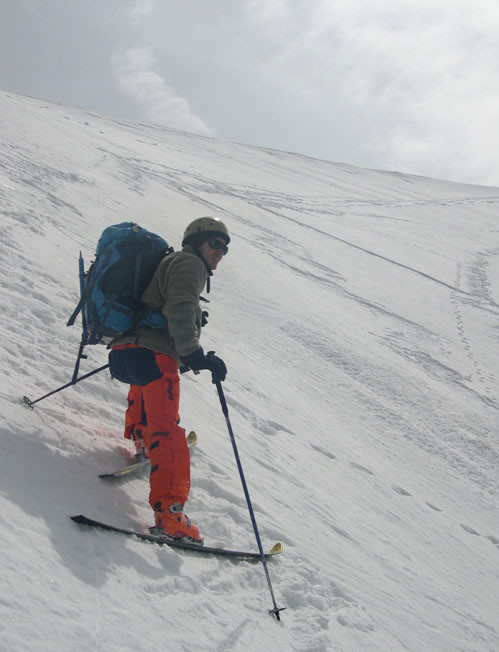 Discesa nel couloir d'Annibal al Mont Velan