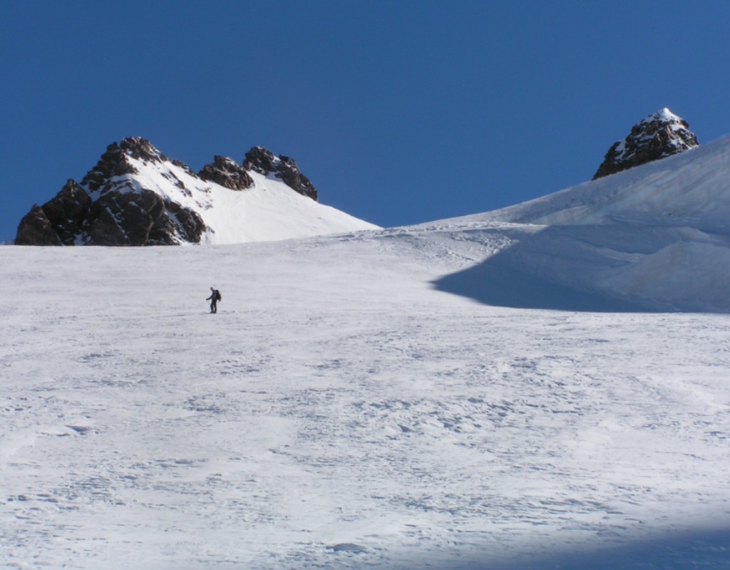 sur le glacier du lys