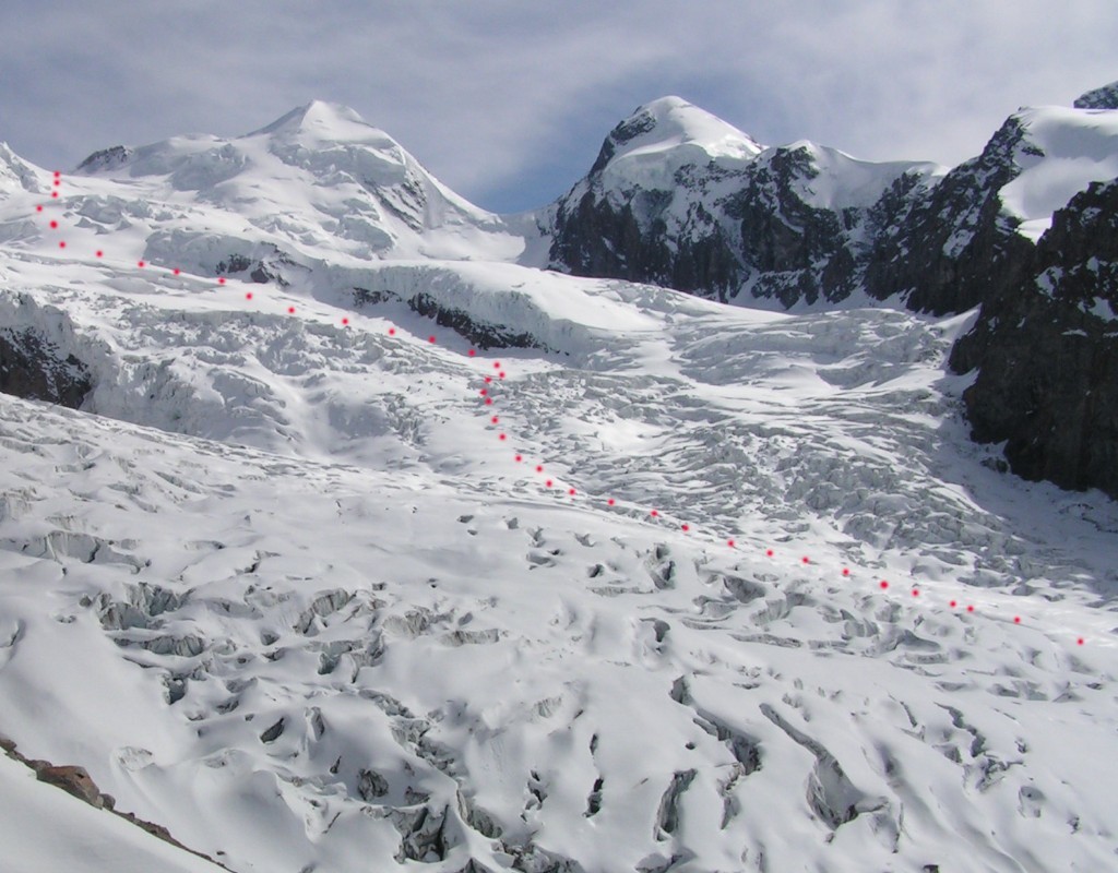 itinéraire du glacier