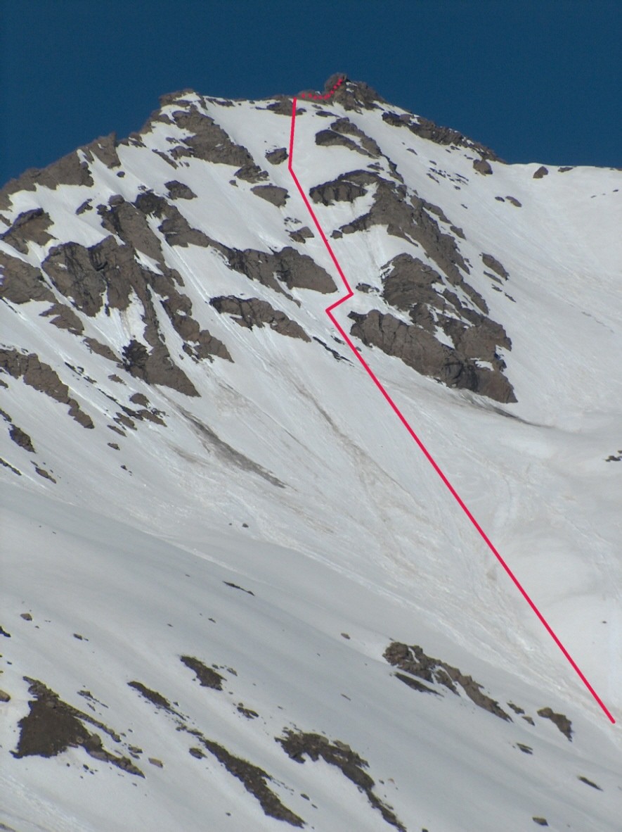 Pic des Trois Evêchés (3116m) - Itinéraire par la face et l'antécime Est