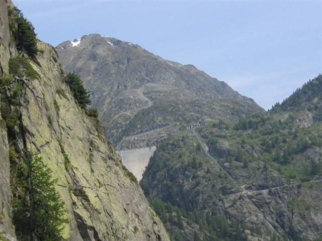Vue du barrage d'Emosson