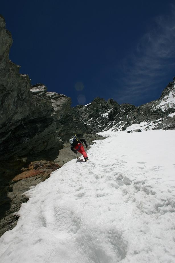Bertrand remontant au Col des Rochers - Mont Pourri
