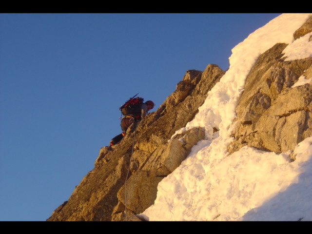 Arête Kûffner au petit matin