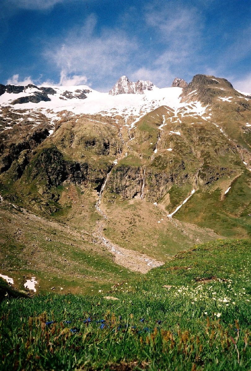 Aiguille des glaciers, vue des Lanchettes, 1970m