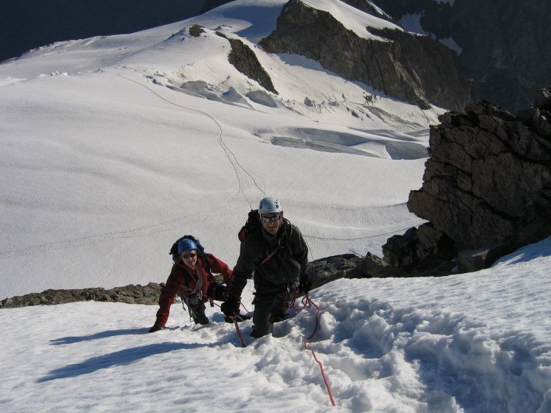 On revient sur l'arête après la brèche