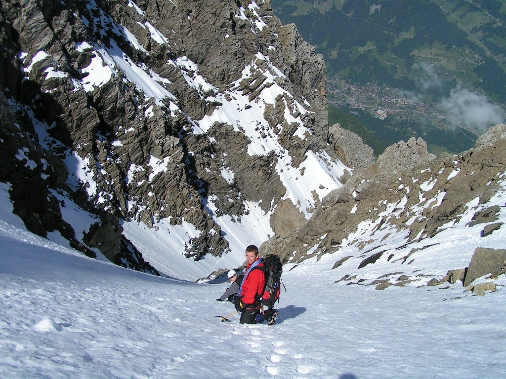 Descente du Couloir des Doigts