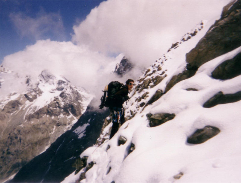 Gioberney - voie du mur de glace - 50m sous le sommet