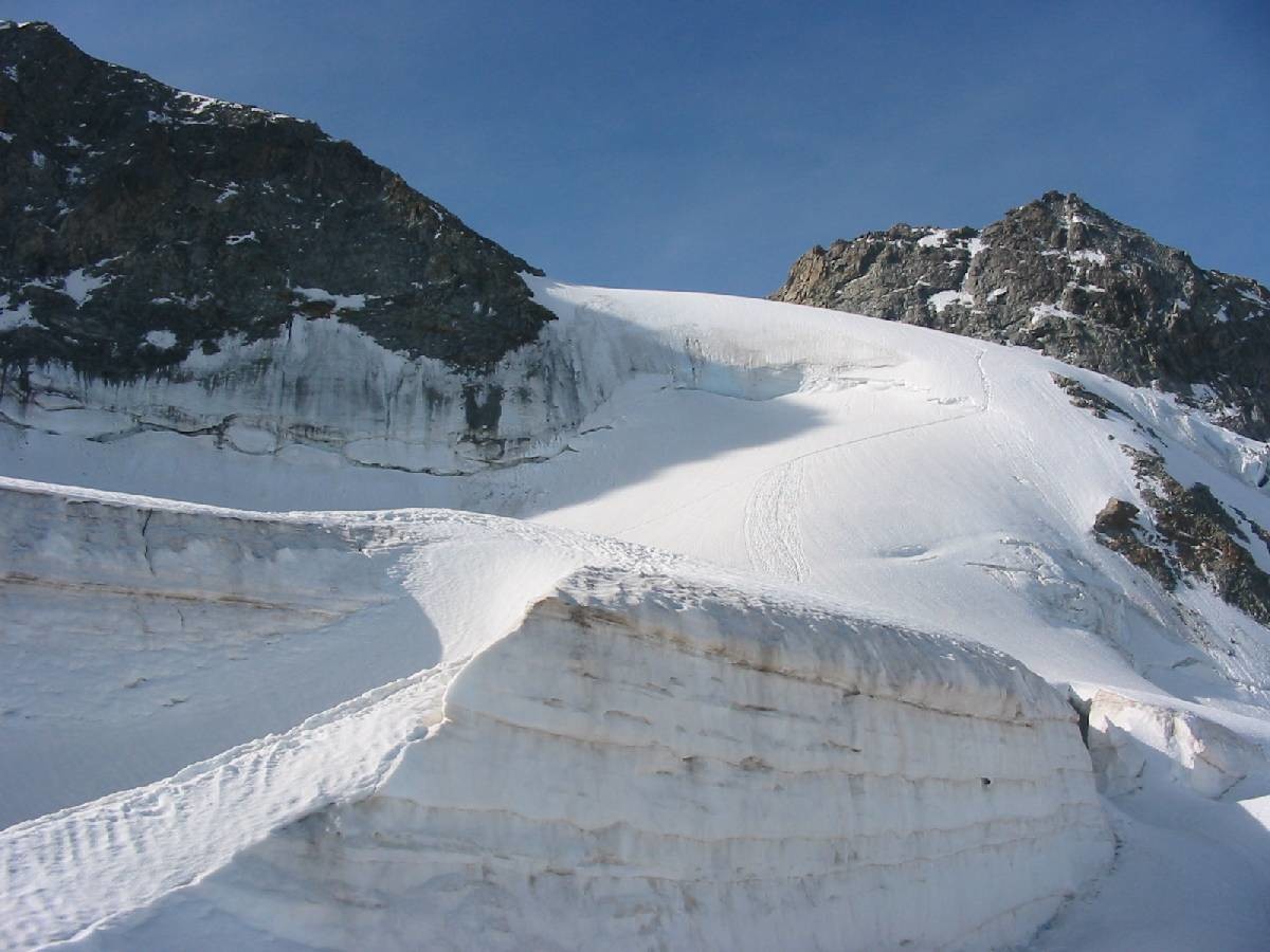 Le Râteau (Sommet W) : Col de la Girose et la Rimaye