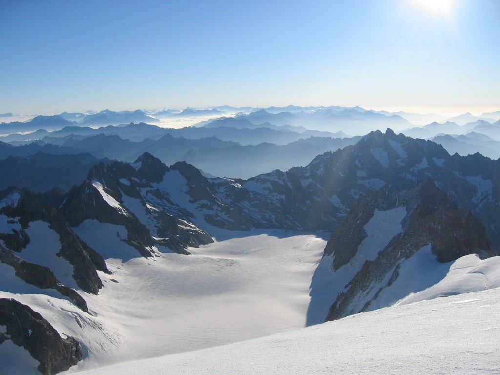 le glacier blanc vu du dôme
