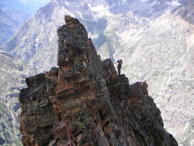 Mathieu sur l'arête finale. Mathieu sur l'arête finale.