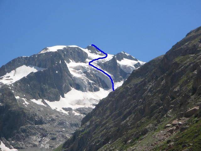 Gioberney, du sentier d'accès de la pilatte