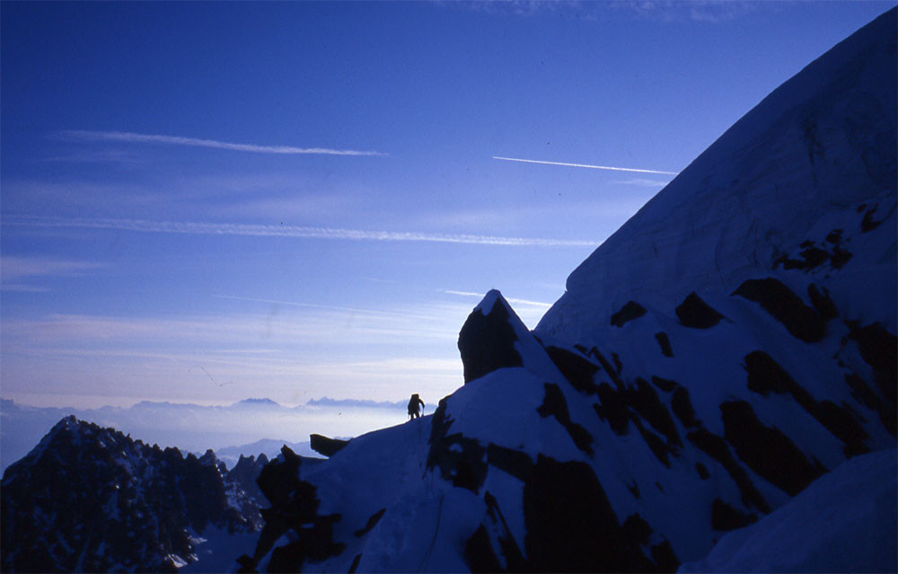 Aux abord de la calotte de la verte sur l'arrète sans nom