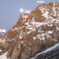 Pic sans Nom, descente