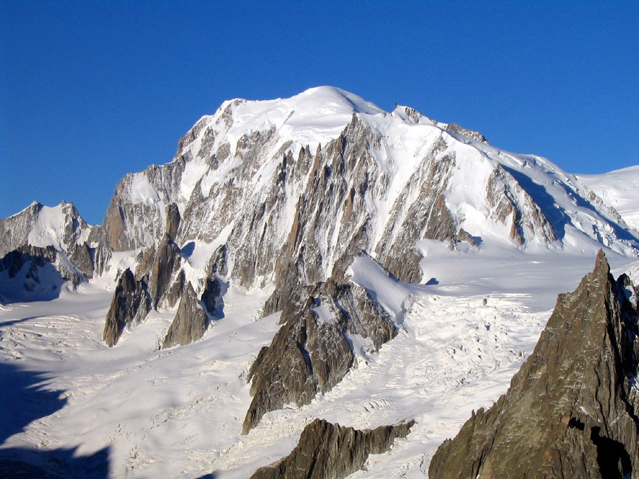 La vallée blanche vue de l'arête sud du moine