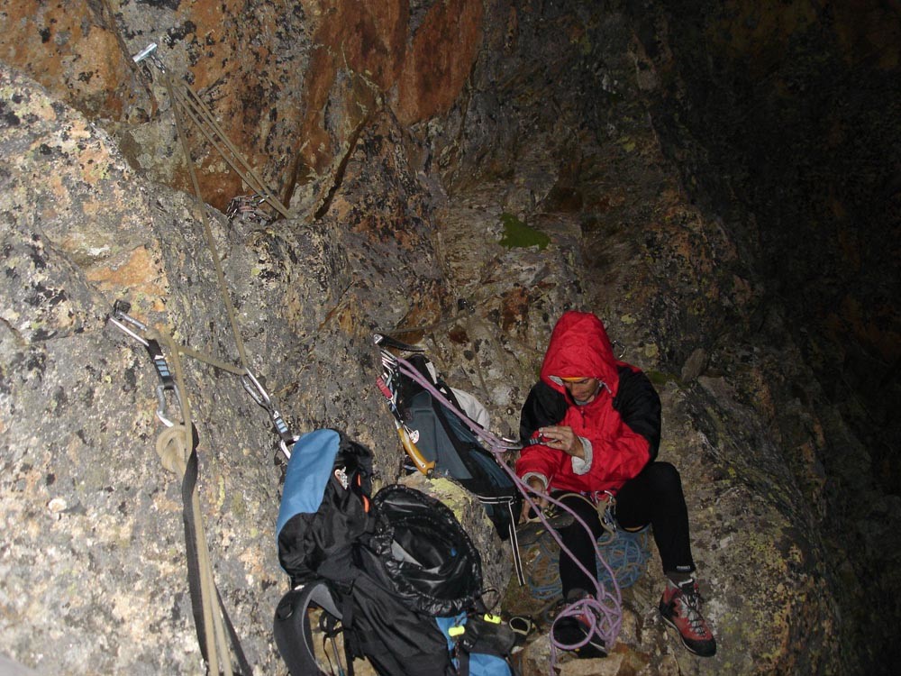 "La fête des mères" aux trois dents du Pelvoux, bivouac