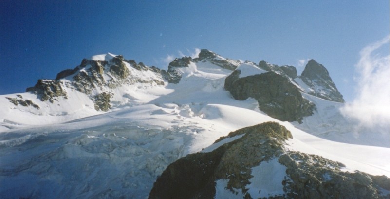 Le massif de la Meije, depuis le refuge de l'Aigle